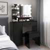 NicBex Makeup Vanity Desk with Mirror and Lights,Wood Makeup Table with Drawer & Storage Cabinet for Bedroom - 4 of 4