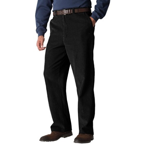 Kingsize Men's Big & Tall Expandable Waist Corduroy Pleat-front Pants ...