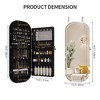 Fredees LED Mirror Jewelry Cabinet, Wall Mount or Over-the-Door Armoire with Rounded Mirror, Storage, Foldable Shelf & Lockable Interior, 16" Wide - 2 of 4