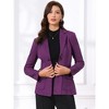 INSPIRE CHIC Women's Faux Suede Belted Lapel Single Breasted Work Outwear Blazer - 2 of 4