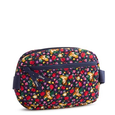 Vera Bradley Women's Disney Princesses Cotton Large Cube Belt Bag Belle Rose Floral — фото 2