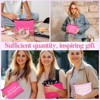 Generic 12 PCS Pink Inspirational Canvas Makeup Bags Bulk Makeup Bags for Women - 2 of 4