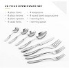 TABLE 12 26-Piece Stainless Steel Flatware Set with Beveled Round Edges, Service for 4 - image 2 of 4