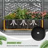 Wooakway 142"W × 72"H Black Rectangle Metal Planter Box with Trellis Raised Garden Bed with Arbor Privacy Screen with Wheels - 3 of 4