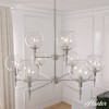 Xidane 32" 9-Light Chandelier Brushed Nickel Metal Ceiling Light - Dazzling Design for Indoor Glamour - 2 of 4