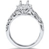 Pompeii3 1/10ct Vintage Halo Diamond Engagement Setting 950 Platinum - 2 of 4