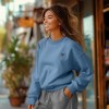 Dalix Butterfly Embroidery Relaxed Crewneck Sweatshirt Soft Fleece Fit Lounge Womens - 4 of 4