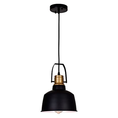 CWI Lighting Elisa 1 Light Down Pendant With Black Finish