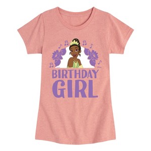 Girls' - Disney Princess - Tiana Birthday Girl Fitted Short Sleeve Graphic T-Shirt - 1 of 4