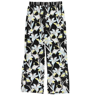 bar III Womens Printed Floral Casual Wide Leg Pants