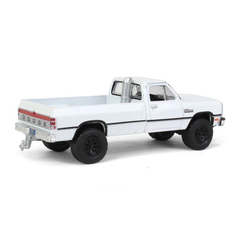 Greenlight Collectibles 1/64 1992 Dodge Ram 1st Generation White Pulling Truck Outback Toys Exclusive 51386-B, 3 of 6