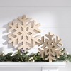 Melrose Natural Wood Snowflake (Set of 4) - image 2 of 3