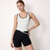 Anna-Kaci Active Women's Contrast Trim Cropped Tank Top with Scoop Neck and Stretch Fit for Yoga and Everyday Wear - 4 of 4