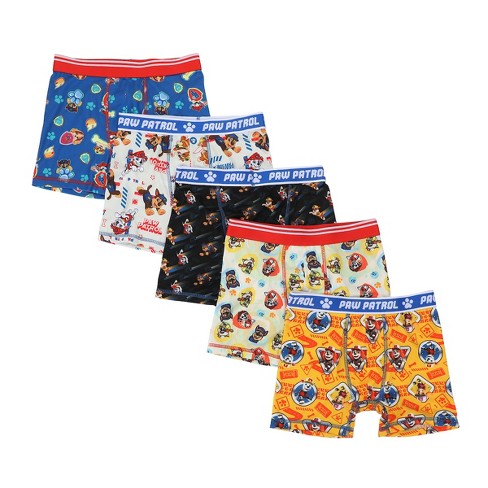 Paw Patrol Characters 5-pack Of Boys' Boxer Briefs : Target