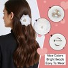 INSPIRE CHIC Women's Mesh Flower Brooch Pin Collar Bow Ties with Beads for Shirts - 3 of 4