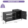Rattan Shoe Bench 2-Tier storage rackand Cabinet Entryway Shoe Rack Small Space - 3 of 4