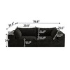 VASIP 39" Soft Corduroy Cloud Sofa,DIY Combination with Deep Seat, Double-layer, Removable Cushion for Living room,Apartment,No Assembly,White - 2 of 4