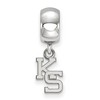 Black Bow Jewelry Sterling Silver Kansas State Wildcats NCAA Bead Charm - 2 of 4