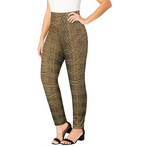 Jessica London Women's Plus Size Everyday Stretch Cotton Legging - 1 of 4