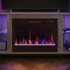 Bestier 70" Modern TV Stand with Electric Fireplace and LED Lights, Gaming Entertainment Center with Cabinet and Large Storage in Living Room - 4 of 4