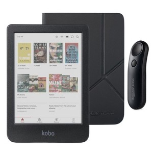 Kobo Clara Colour (Black) eReader with SleepCover & Black Remote Page Turner Bundle - 1 of 4