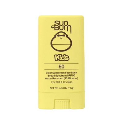 Sun Bum Kids' Clear Sunscreen Face Stick - SPF 50 - 0.53oz