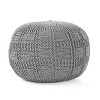 NicBex Modern 20 x 20 Inch Round Knitted Cotton Bean Bag Chair for Adults, Pouf with Diamond Texture for Living Room, Bedroom, No Assembly - 3 of 4