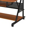 Royal Hampton 67 Inch Wood Music Desk Studio Station, Keyboard Tray Shelves, Walnut - 4 of 4