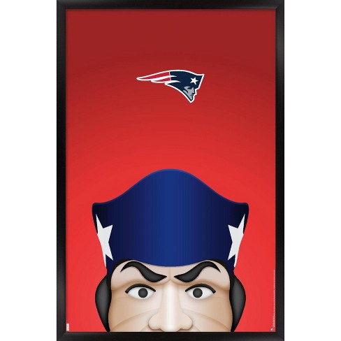 Trends International NFL New England Patriots - Helmet 16 Framed Wall Poster Prints Black Framed Version 14.725 x 22.375