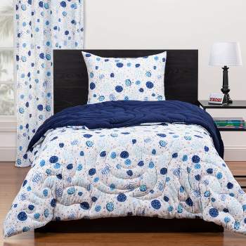 Full/Queen Turtle Time Reversible Kids' Comforter Set Blue - Highlights