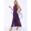 INSPIRE CHIC Women's Sleeveless Halter Neck Elegant Wedding Cocktail Dressy Jumpsuits - 4 of 4
