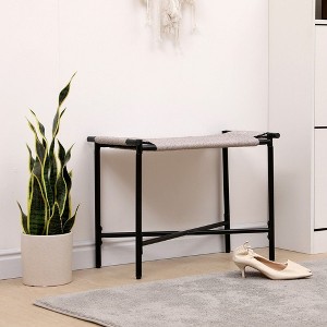 NicBex Modern Shoes Stools with Metal Frame,Ottomans for Bedroom,Living Room,Entryway - 1 of 4