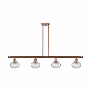 Ithaca - 4 Light Stem Hung Island In Industrial Style-7.5 Inches Tall and 48 Inches Wide - 1 of 1