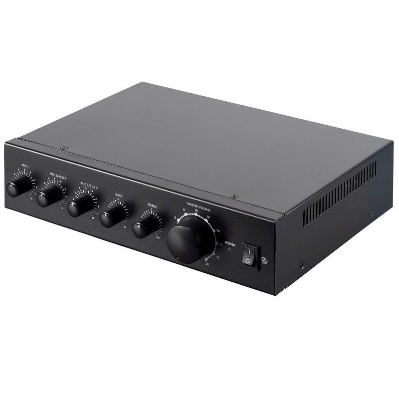 Monoprice Commercial Audio 60W 3ch 100/70V Mixer Amp (No Logo), 1 of 6