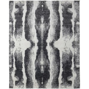 Black and Gray Abstract Hand Woven Area Rug - 1 of 3