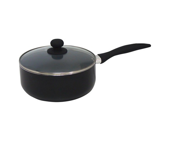 Gourmet Chef 4 Fl Qt Eco Friendly Non Stick Ceramic Sauce Pan - Black