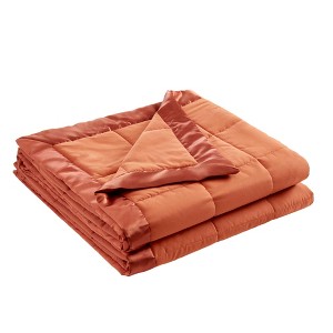 Gulches Sunrise Mist [Orange] Classic Satin Trim Polyester 90x90 FullQueen Lightweight Blanket Blanket - 1 of 4