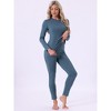 INSPIRE CHIC Women's Underwear Lightweight Long Sleeve Shirt Legging Set Winter Thermals Long Johns - 2 of 4