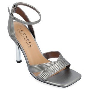 Journee Collection Womens Annett Mid Heel Open Toe Pumps - 1 of 4