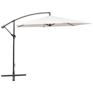 vidaXL Cantilever Umbrella 118.1" Sand White - 1 of 4