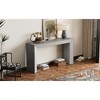Mirod Elegant Console Table with Fireplace-Inspired Design, Wood Veneer Top, Versatile Entryway, Hallway or Living Room Table - 4 of 4