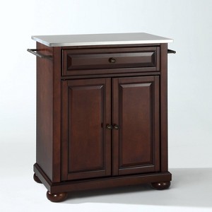 Alexandria Stainless Steel Top Portable Kitchen Island/Cart - Crosley - 1 of 4