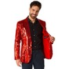 Suitmeister Men's Christmas Blazer - Sequins Red - 4 of 4