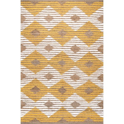Nuloom Hand Braided Marla Denim And Jute Diamonds Indoor Area Rug