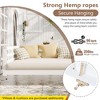 Whisen Country Style Twin Size Wooden Porch Swing Daybed with Frame and 96-Inch Hemp Ropes, Acacia Wood Patio Swing for Garden or Backyard - 4 of 4