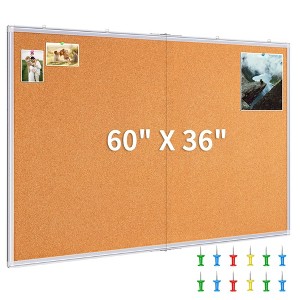 Maxtek Large Cork Board Wall Mount Bulletin Pinboard for School Office Home Wall Display - 1 of 4