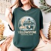 Yellowstone National Park Two-Toned Circle - Womens Garment Dyed Graphic T-Shirt - 3 of 4