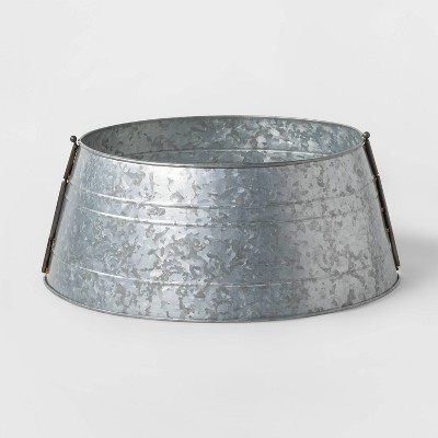 Photo 1 of 25in Galvanized Christmas Tree Collar - Wondershop