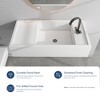 39 x 19 in. Solid Surface Wall Mount Bathroom Vessel Sink with Faucet Hole in Right - 3 of 4