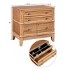NicBex Set of 1/2 Wood Nightstand,Storage Cabinet Side Table with 3 Drawer for Bedroom,Living Room,Entryway,Brown - 3 of 4